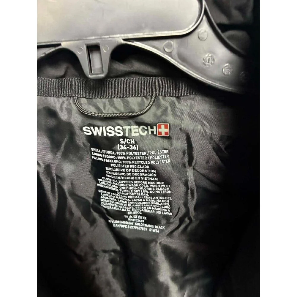 Swiss Tech Boys Winter Puffer Jacket Coat in Black NWT S/CH‎ (34-36)
